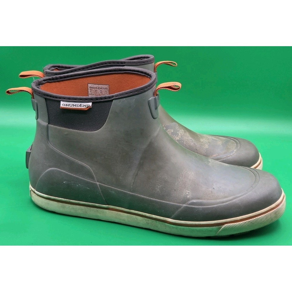 Grundens Men's Size 14 DECK-BOSS Ankle Boot Monument Grey 60008-030